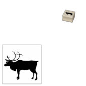 Kunststempel rendier silhouette 	rubberstempel (Gestempeld)