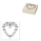 Kunststempel van het roos van de hartvorm 	rubberstempel (Gestempeld)