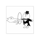 kunststempel van kattenmagiër 	rubberstempel (Afrduk)