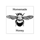 Kunststempel voor bijenhout 	rubberstempel (Afrduk)