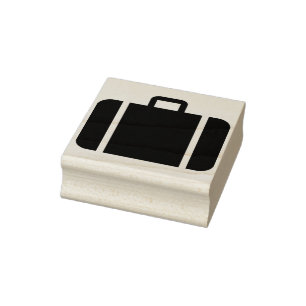 kunststempel voor de silhouet van de koffer 	rubberstempel