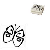 kunststempel voor de vlinderillustratie 	rubberstempel (Gestempeld)