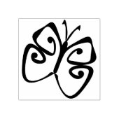 kunststempel voor de vlinderillustratie 	rubberstempel (Afrduk)