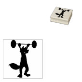 kunststempel voor het heffen van vos silhouette rubberstempel (Gestempeld)