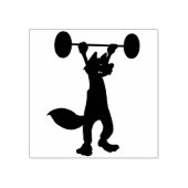 kunststempel voor het heffen van vos silhouette rubberstempel (Afrduk)