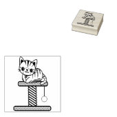 kunststempel voor kat en baars 	rubberstempel (Gestempeld)