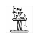 kunststempel voor kat en baars 	rubberstempel (Afrduk)