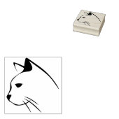 kunststempel voor kattenkopafbeelding 	rubberstempel (Gestempeld)