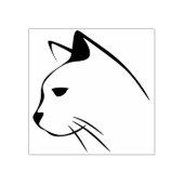 kunststempel voor kattenkopafbeelding 	rubberstempel (Afrduk)
