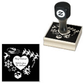 Kunststempel voor rendieren van kerstbomen rubberstempel (Gestempeld)