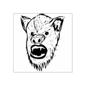 Kunststempel weerwolf 	rubberstempel (Afrduk)