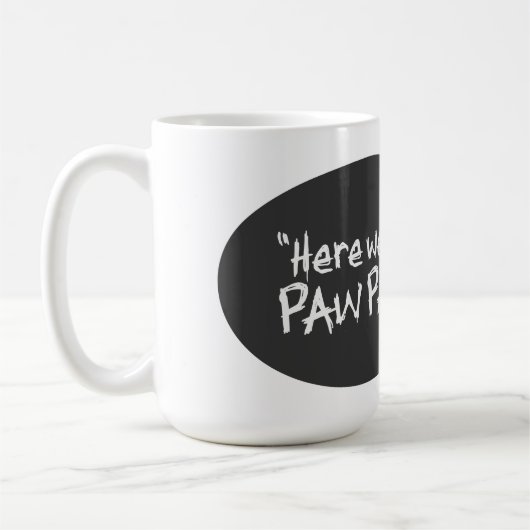 Kunststijl pop - Hier gaan we naar Paw Paw Koffiemok (Links)