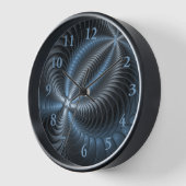 Kunststof Blauw Grijs 3D Fractal Art Modern Abstra (Hoek)