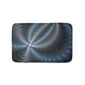 Kunststof Blauw Grijs 3D Fractal Art Modern Abstra Badmat (Voorkant)