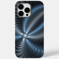 Kunststof Blauw Grijs 3D Fractal Art Modern Abstra