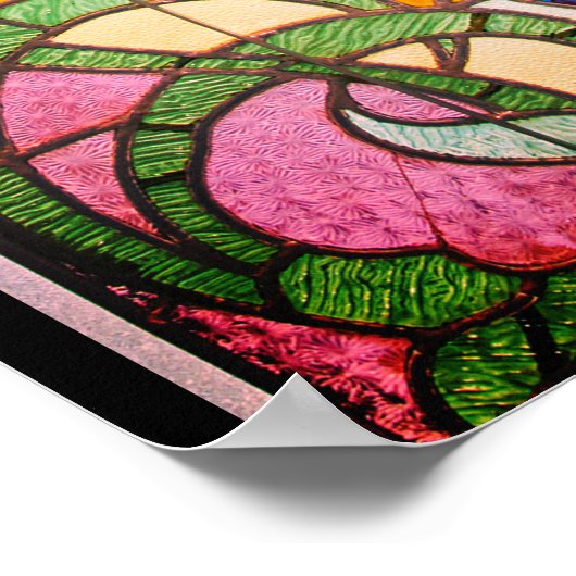 Kunststof bloem poster (Hoek)