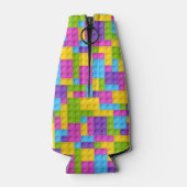 Kunststof bouwstenen patroon flesjeskoeler (Achterkant)