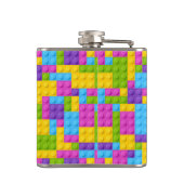 Kunststof bouwstenen patroon heupfles (Achterkant)