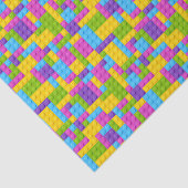 Kunststof bouwstenen patroon tissuepapier (Detail)