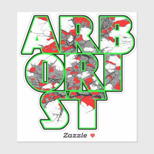 Kunststof Cool, groen en rood tekstontwerp Sticker (Vel)