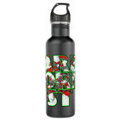 Kunststof Cool, groen en rood tekstontwerp Waterfles (Voorkant)
