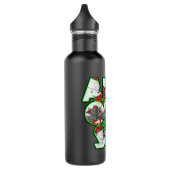 Kunststof Cool, groen en rood tekstontwerp Waterfles (Links)
