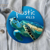 Kunststof doodt Ocean Turtle Button (In situ)