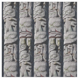 Kunststof Eagle Totem Pole Tribal Stof