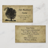 Kunststof - Lone Stark Tree & Crow Visitekaartje (Voorkant / Achterkant)