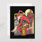 Kunststof Mannen vormen in de stad Briefkaart (Voorkant / Achterkant)