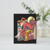 Kunststof Mannen vormen in de stad Briefkaart (Staand voorkant)