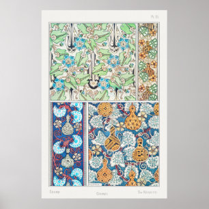 Kunststof nieuwe bloem  textielkunst poster