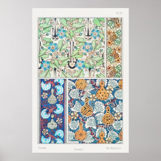 Kunststof nieuwe bloem textielkunst poster (Voorkant)