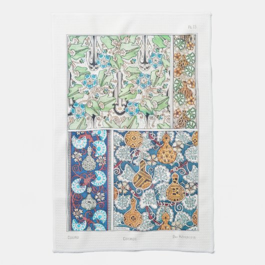 Kunststof nieuwe bloem  textielkunst theedoek (Verticaal)