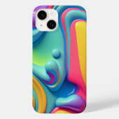 Kunststof regenboog vloeibare vormen Case-Mate iPhone case (Achterkant)