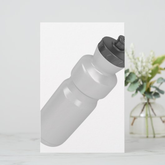 Kunststof sportfles briefpapier (Staand voorkant)