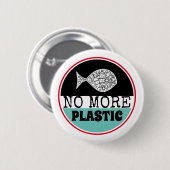 Kunststof vis, klimaatverandering ronde button 5,7 cm (Voorkant /achterkant)