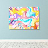 Kunststof vloeibare vormen canvas afdruk (Insitu (Houten vloer))