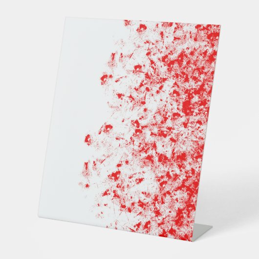 Kunststof voetafdruk 10"X12" Reclamebord Met Voetstuk (Voorkant)