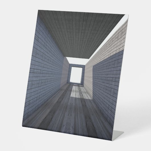 Kunststof voetafdruk 10"X12" Reclamebord Met Voetstuk (Voorkant)