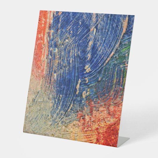 Kunststof voetafdruk 10"X12" Reclamebord Met Voetstuk (Voorkant)