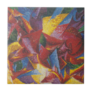 Kunststof vormen van een paard - Umberto Boccioni Tegeltje