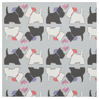 Kunststof zwart-wit en witte dogs stof