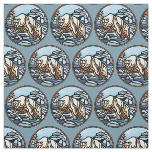 Kunststofpatroon beer Fabric standaard polair Beer Stof