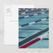 Kunststofscheiders in een zwembad briefkaart (Voorkant / Achterkant)