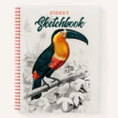 Kunsttekenaar Toucan Bird Sketchbook - Aangepaste  Notitieboek (Voorkant)