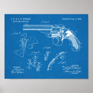 Kunsttekenafdrukken van 1885-Wesson Pistool Poster