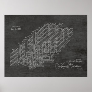 Kunsttekenafdrukken van 1924 vliegtuigtrein poster