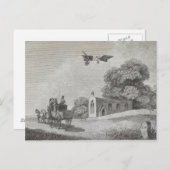 Kunsttekening  bemande vliegmachine briefkaart (Voorkant / Achterkant)