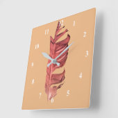 Kunsttekening mooi verfraaien, originele illustrat vierkante klok (Hoek)